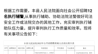 2022年丰县人民法院公开招聘聘用制人员公告